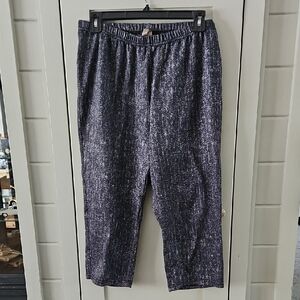 #140 Additionalle Pullon Black and Gray Capris SzX